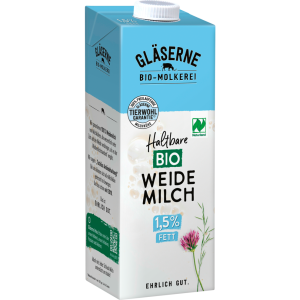 Bio Gläserne Molkerei H-Milch 1,5% 1l