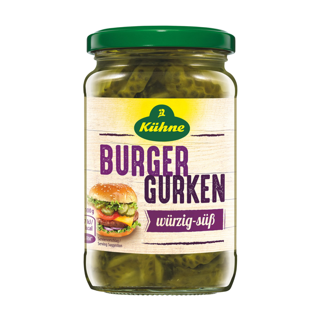 Kühne Burger Gurken 330g