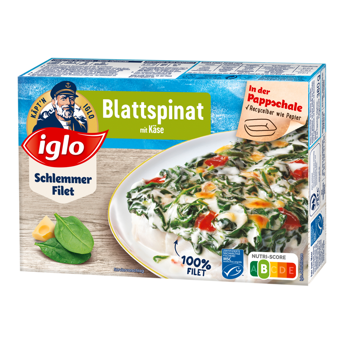 MSC Iglo Schlemmer-Filet Blattspinat 380g