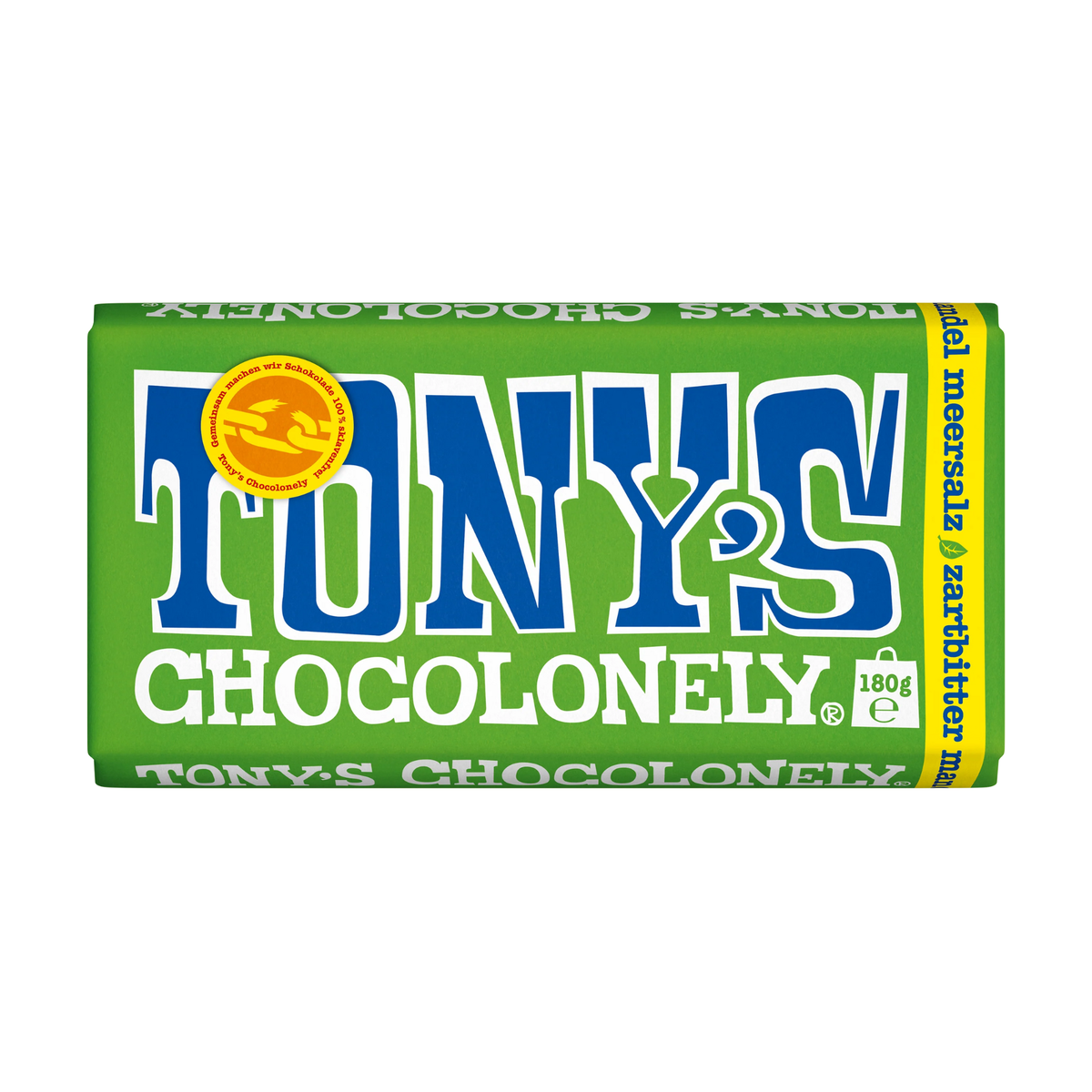 Tony's Chocolonely Zartbitterschokolade 51% Mandel Meersalz 180g