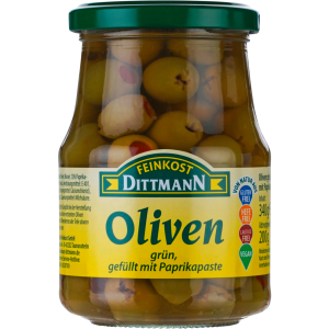 Feinkost Dittmann оливки с начинкой, паприка паста 330g