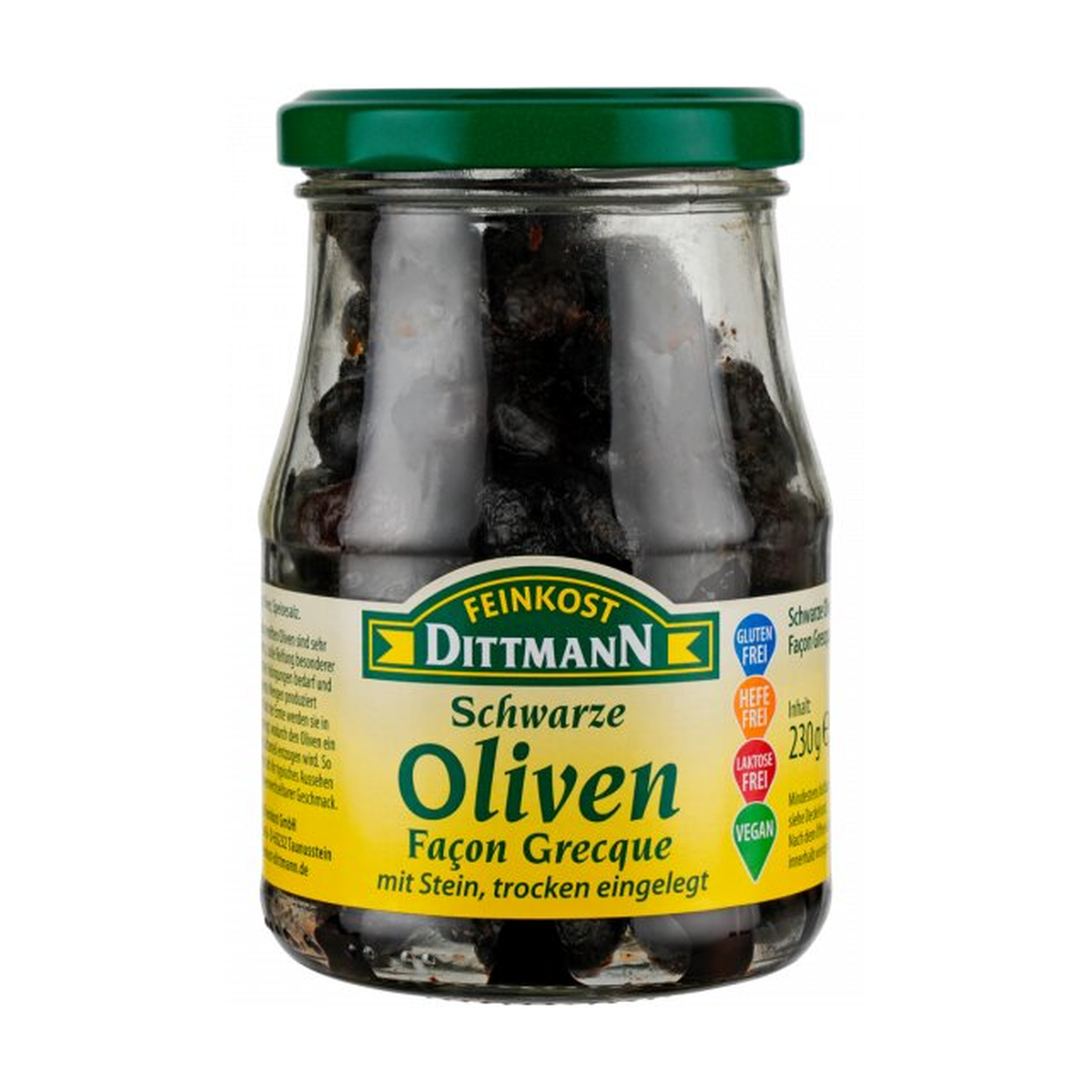 Feinkost Dittmann Oliven Schwarz Fagon Greque 230g