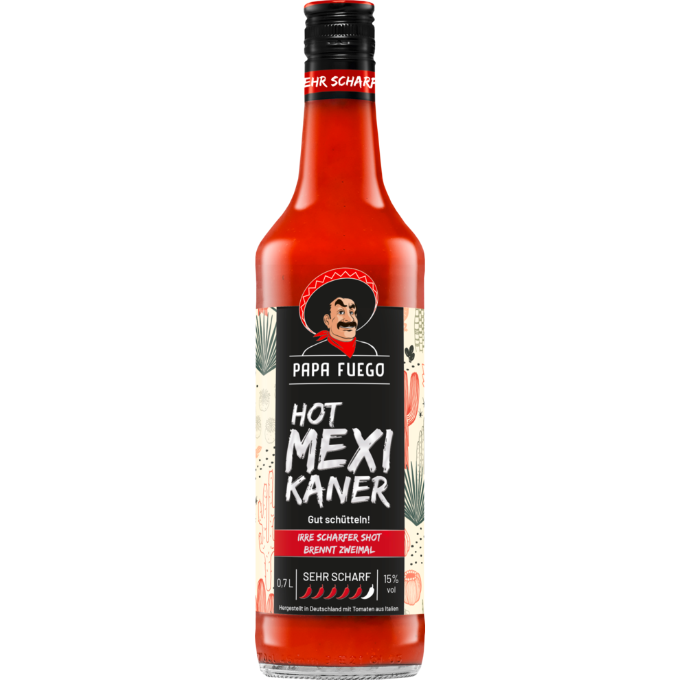 Papa Fuego Mexikaner sehr scharf 15% 0,7l