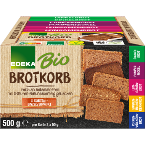 Bio EDEKA Brotkorb 5 Sorten Brot in Portionen 500g
