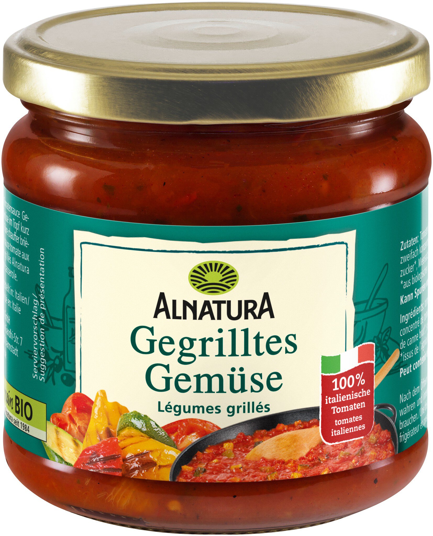 Bio Alnatura Tomatensauce Gegrilltes Gemüse 350ml