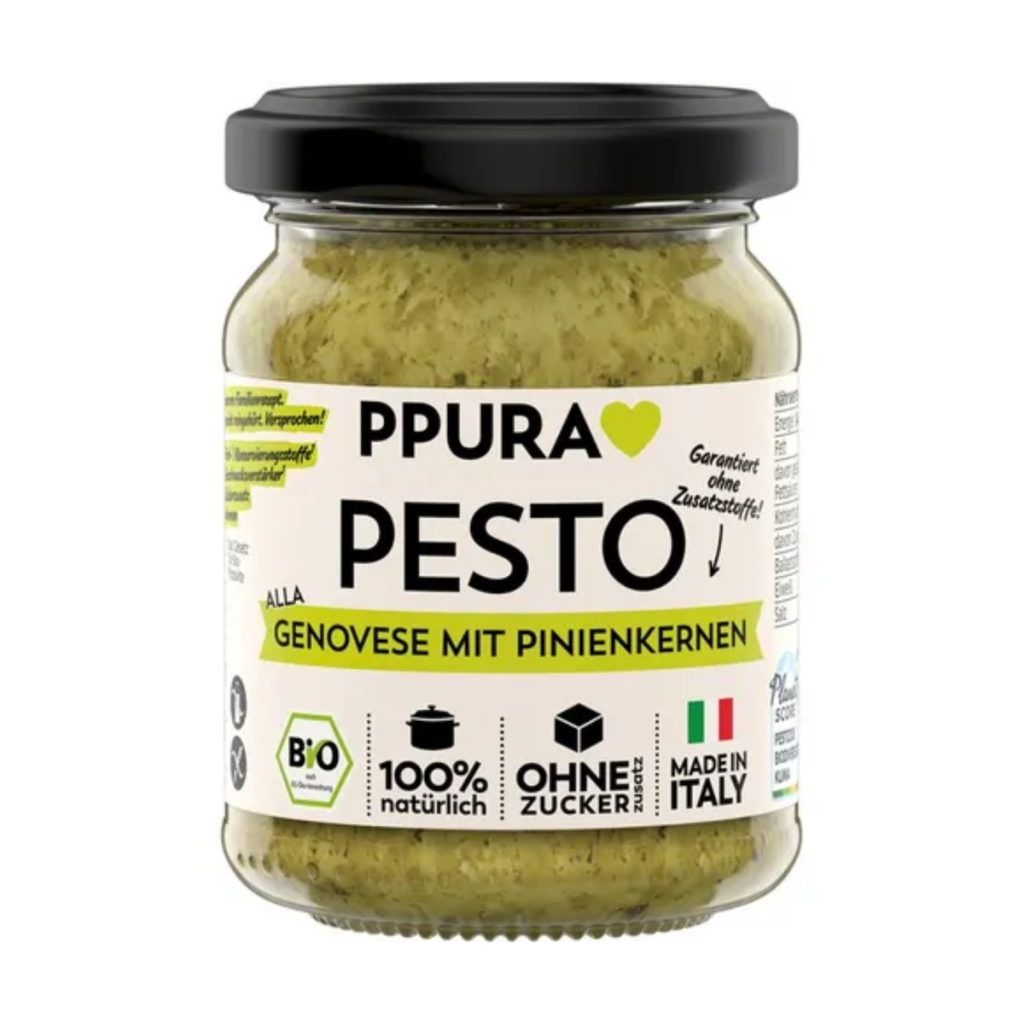 Bio Ppura Pesto Genovese mit Olivenöl&Pinienkernen 120g