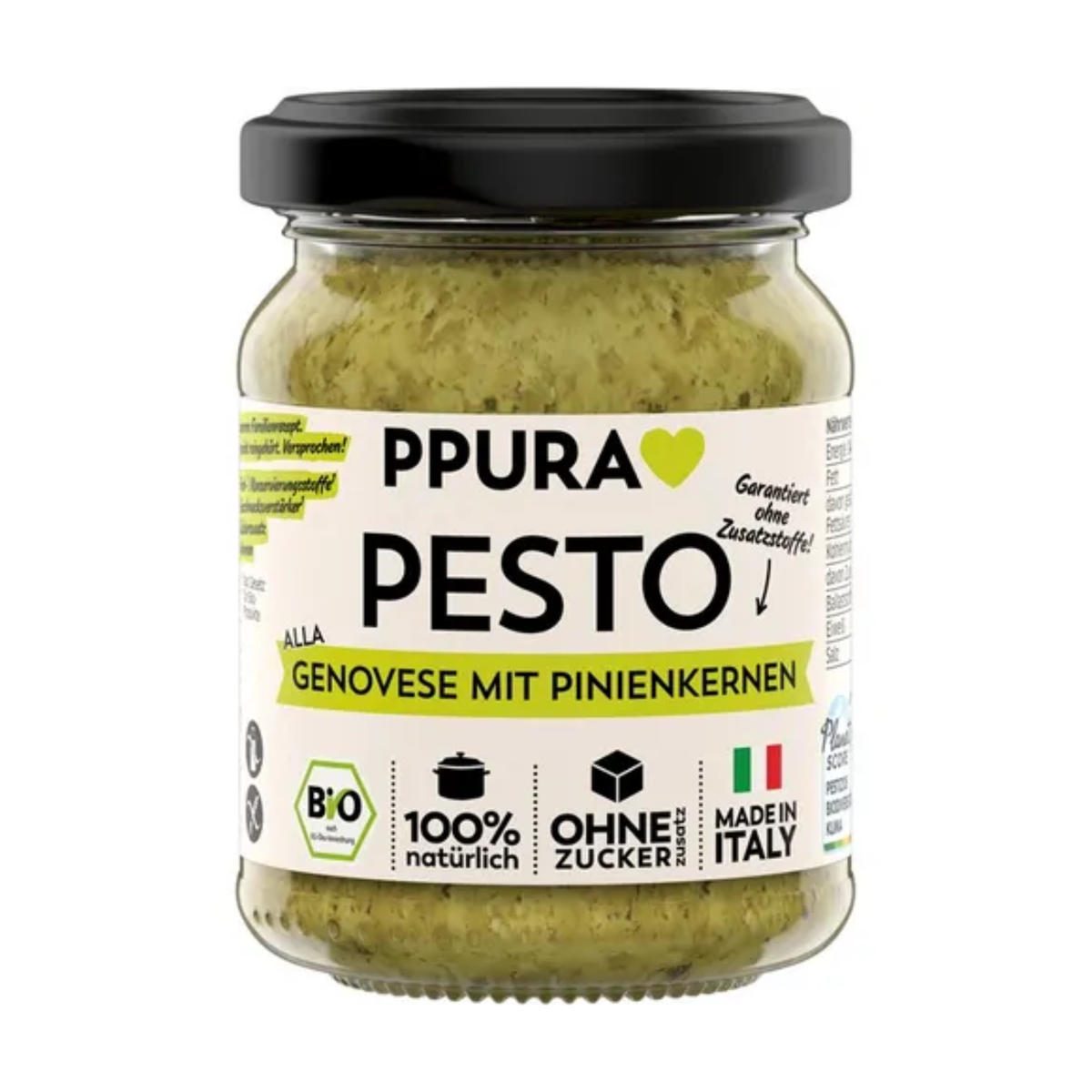Bio Ppura Pesto Genovese mit Olivenöl&Pinienkernen 120g