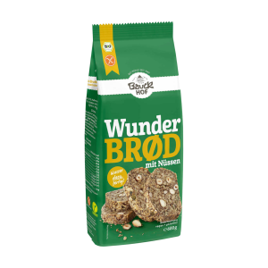 Bio Bauckhof Wunderbrod mit Nüssen glutenfrei 600g
