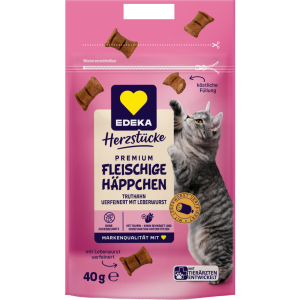 EDEKA Herzstücke Fleischige Häppchen mit delikater Leberwurstfüllung 40g