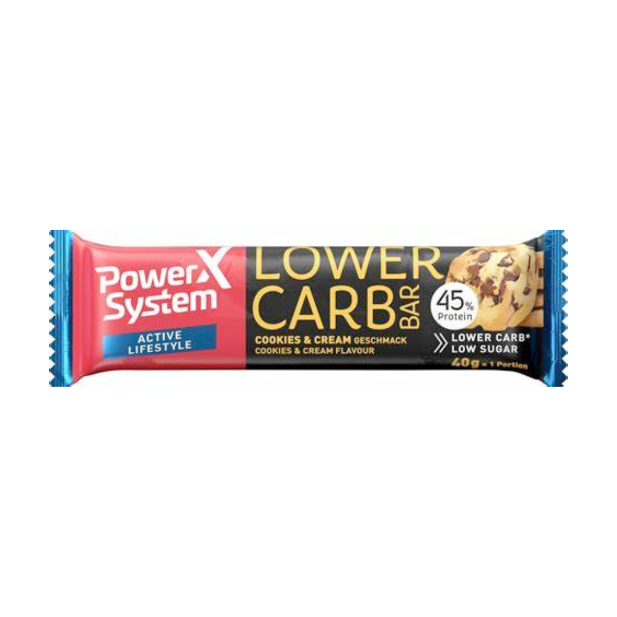 Power System Active Lifestyle Lower Carb Bar Cookies&Cream 40g