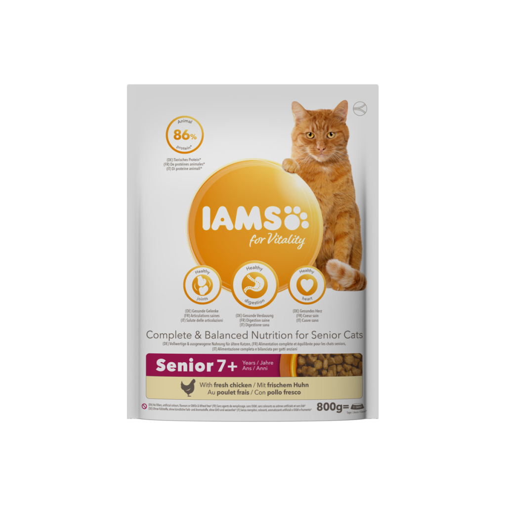 IAMS Advanced Nutrition Trockenfutter ab 7 Jahren mit frischem Huhn 800g