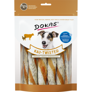 Dokas Kau-Twister Rinderhaut&Pansen&Hühnerbrustfilet 200g