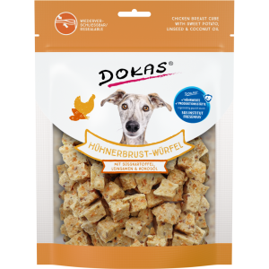 Dokas Hühnerbrust-Würfel Süsskartoffel&Leinsamen&Kokosöl 150g