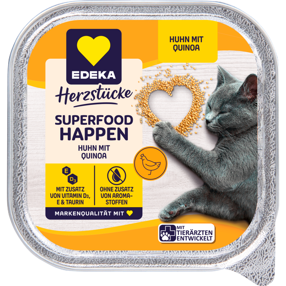 EDEKA Herzstücke Superfood Happen mit Huhn&Quinoa 100g
