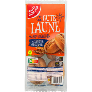 GUT&GÜNSTIG Gute Laune Bauernbrötchen 6ST 360g