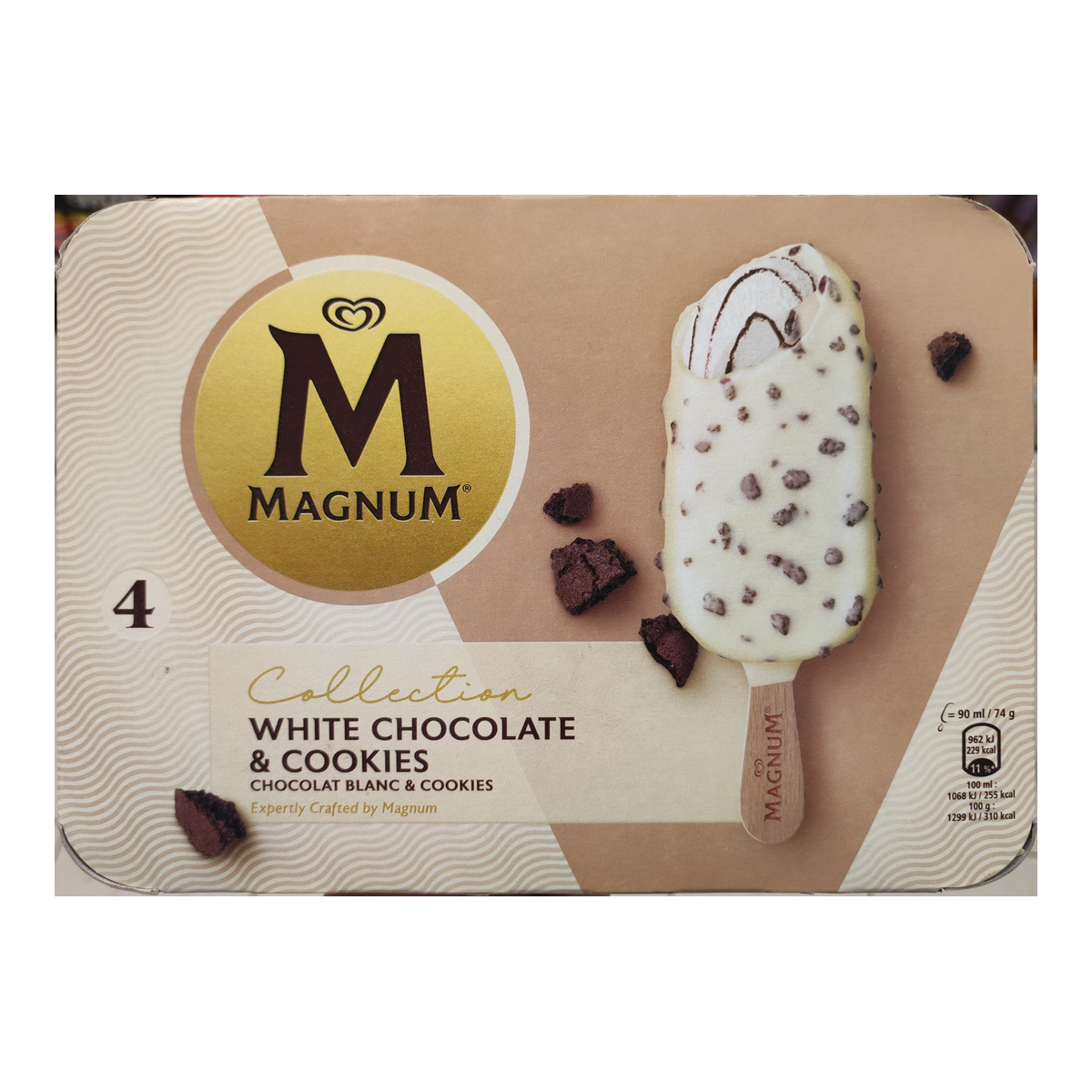 Langnese Magnum White Choco Cookie 4x90ml