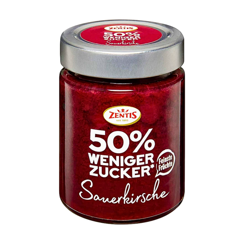 Zentis 50% weniger Zucker Fruchtaufstrich Sauerkirsche 195g