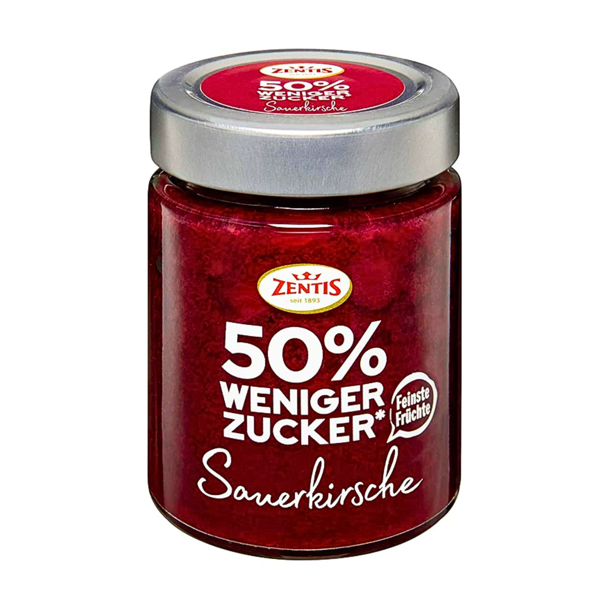 Zentis 50% weniger Zucker Fruchtaufstrich Sauerkirsche 195g