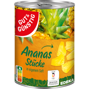 GUT&GÜNSTIG Ananas Stücke in Saft 565g