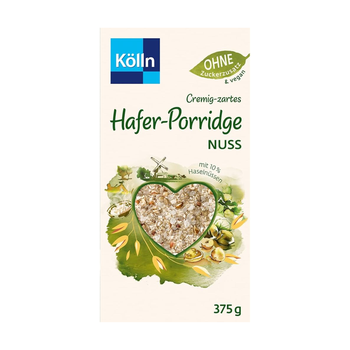 Kölln Cremig-zartes Hafer-Porridge Nuss 375g