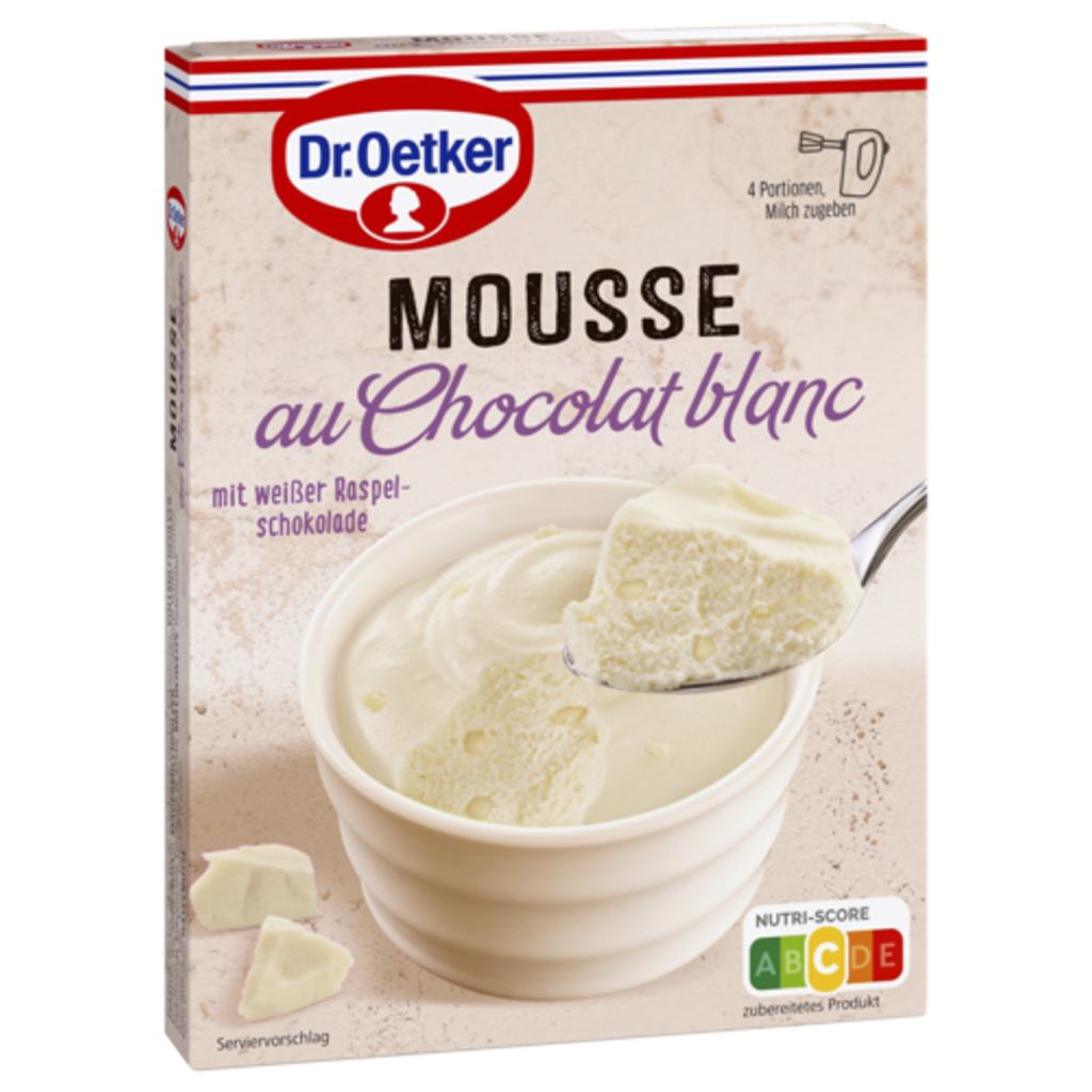 Dr.Oetker Mousse au Chocolat blanc für 250ml 75g