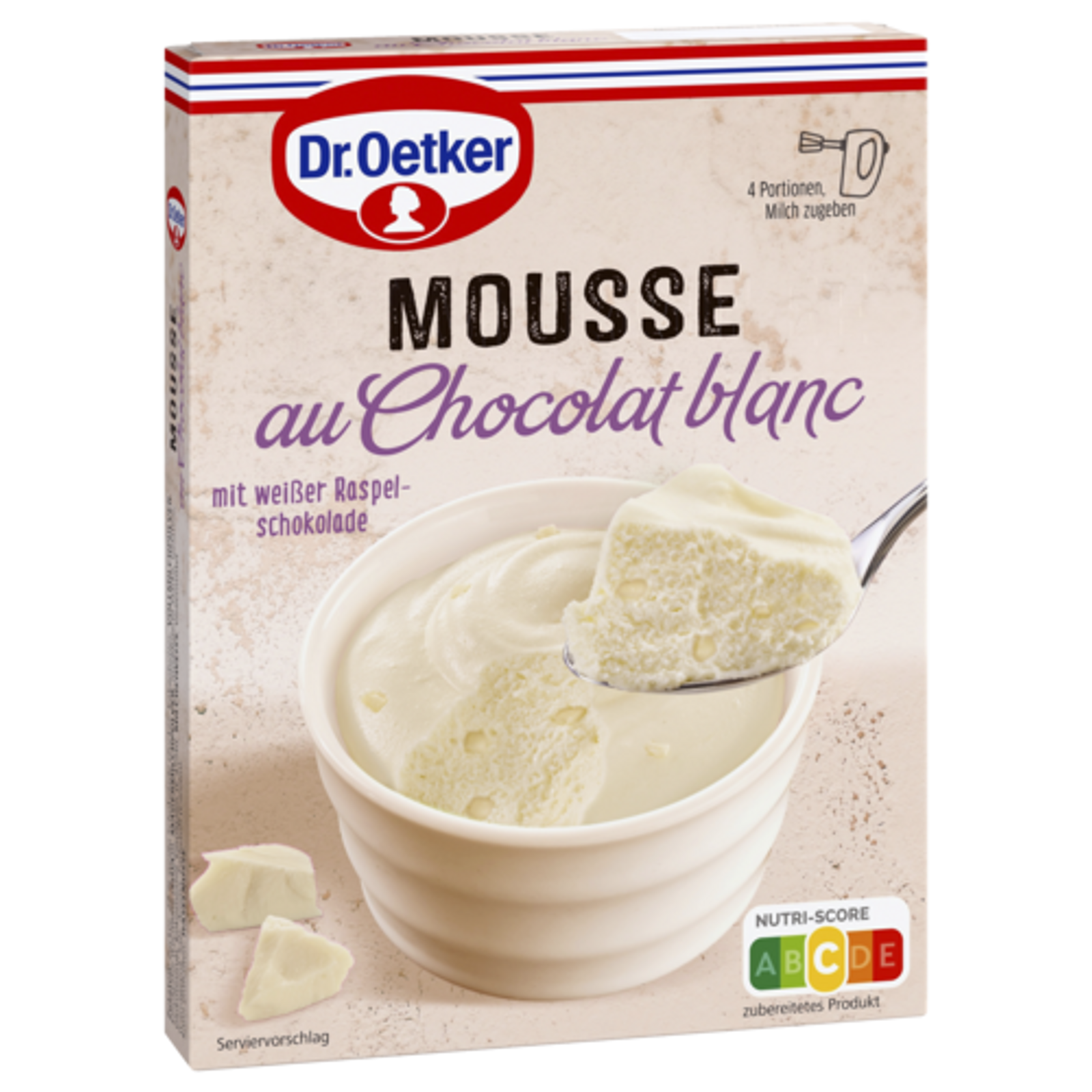 Dr.Oetker Mousse au Chocolat blanc für 250ml 75g