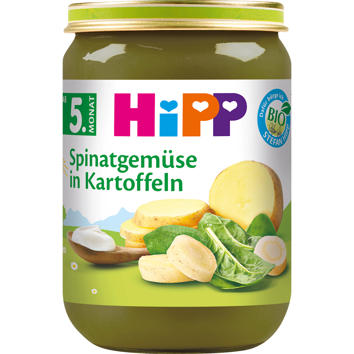 Bio Hipp Spinatgemüse in Kartoffeln ab dem 5.Monat 190g