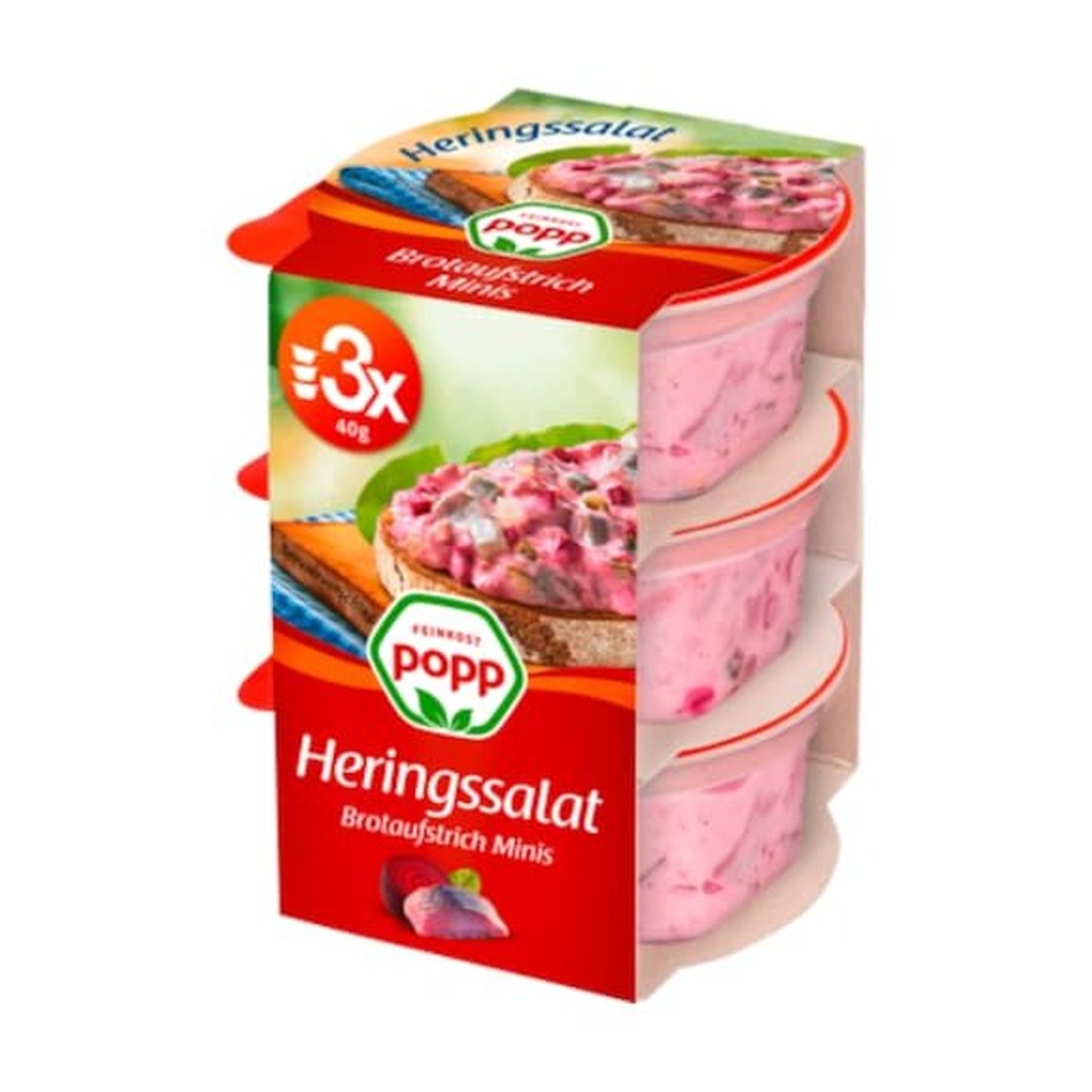 Popp Heringssalat mit roter Bete 3x40g