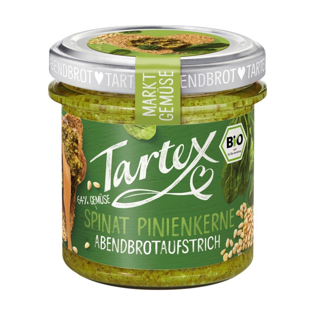Bio Tartex Markt-Gemüse Spinat Pinienkerne 135g
