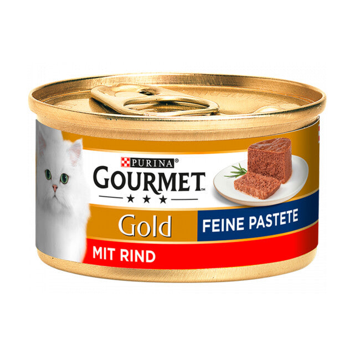 Gourmet Голд нежный паштет, говядина влажный корм для кошек 85g
