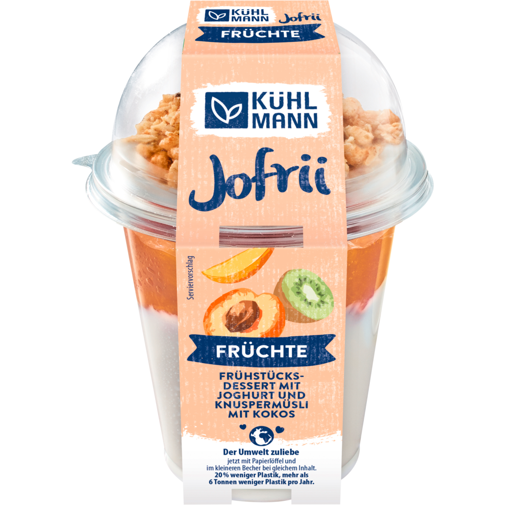 Kühlmann Jofrii Frühstücksbecher Joghurt-Tropic Grütze 285g
