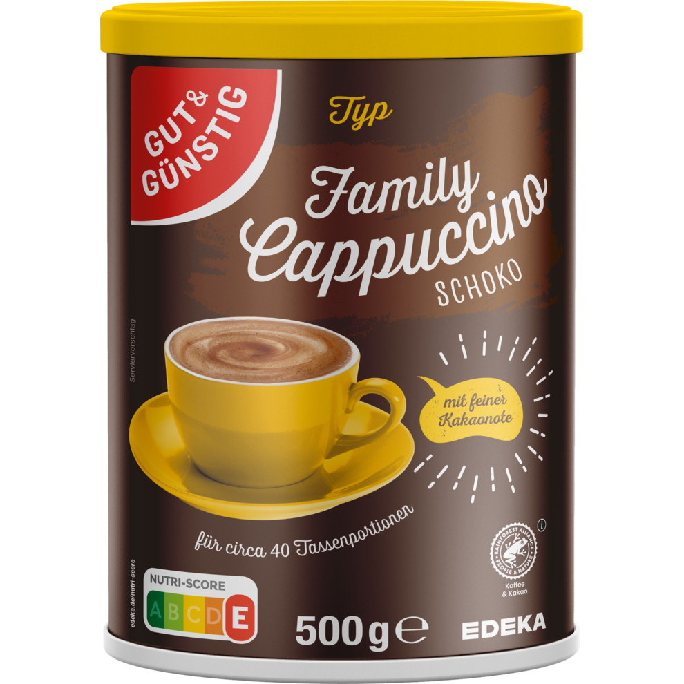 GUT&GÜNSTIG Cappuccino Family Typ Schoko 500g