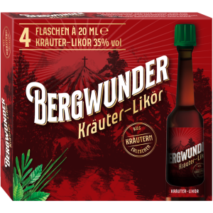 Bergwunder Kräuterlikör 35% 4x20ml