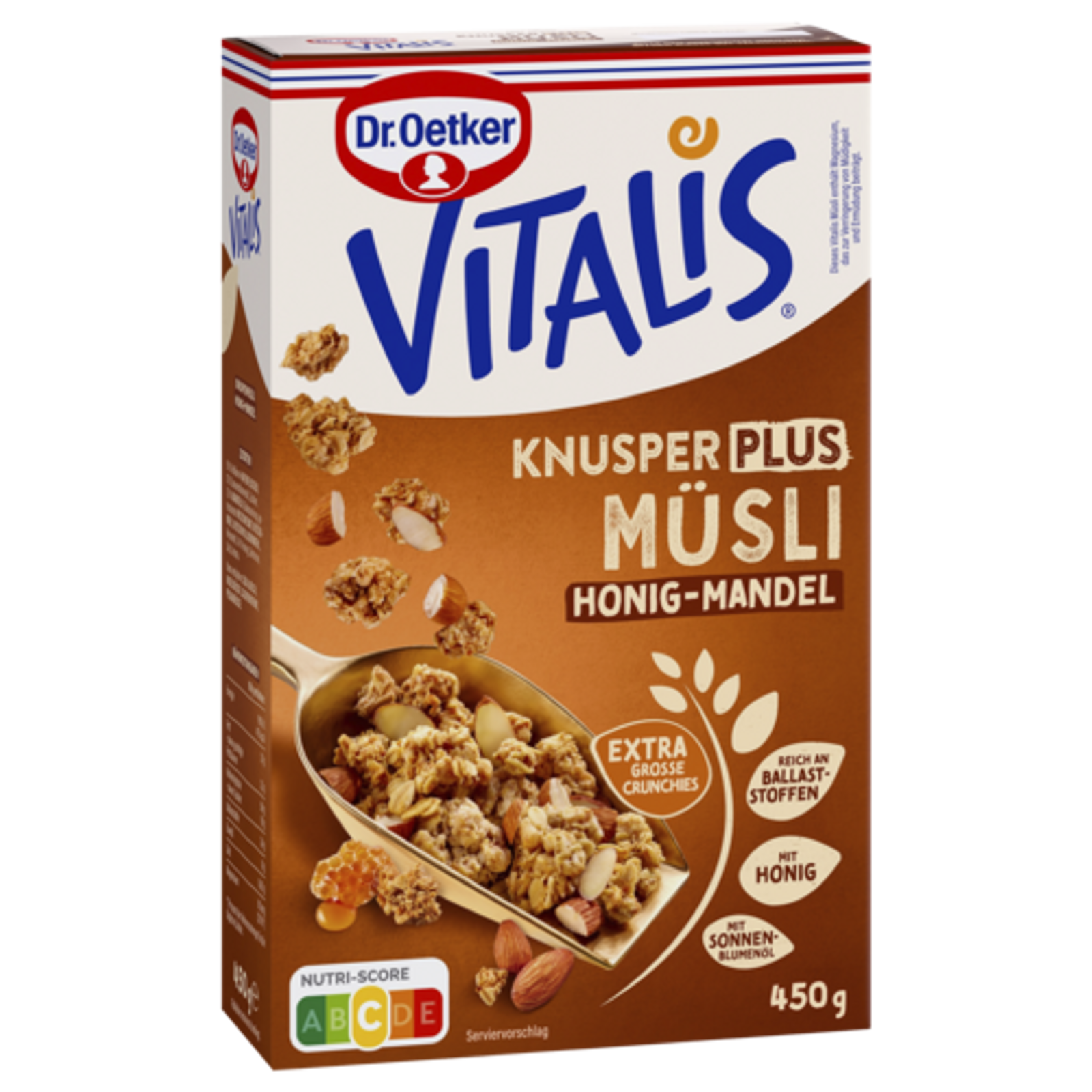 Dr.Oetker Vitalis Knusper Plus Müsli Honig-Mandel 450g