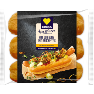 EDEKA Herzstücke Brioche Hot Dog Buns 6ST 270g