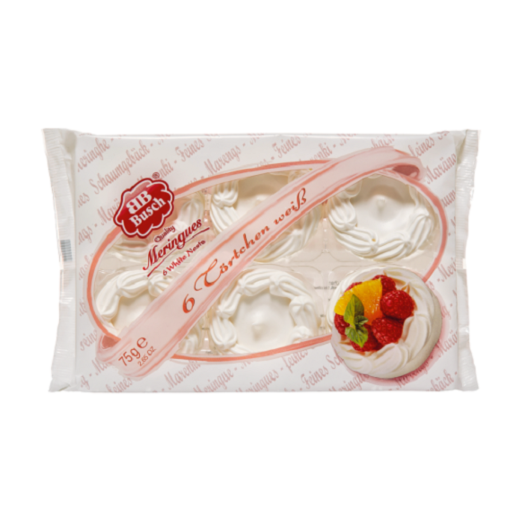 Busch Törtchen weiss Schaumgebäck 6ST 75g