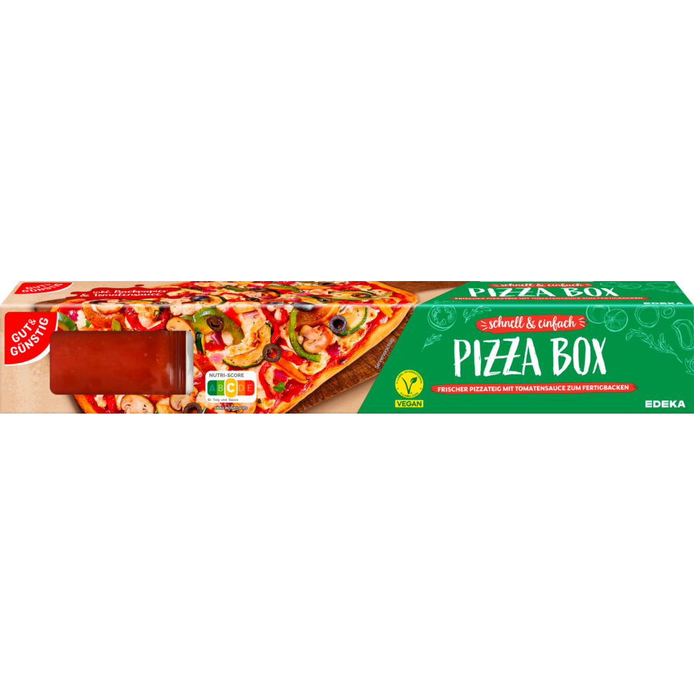 GUT&GÜNSTIG Frischer Pizzateig mit Tomatensauce 600g