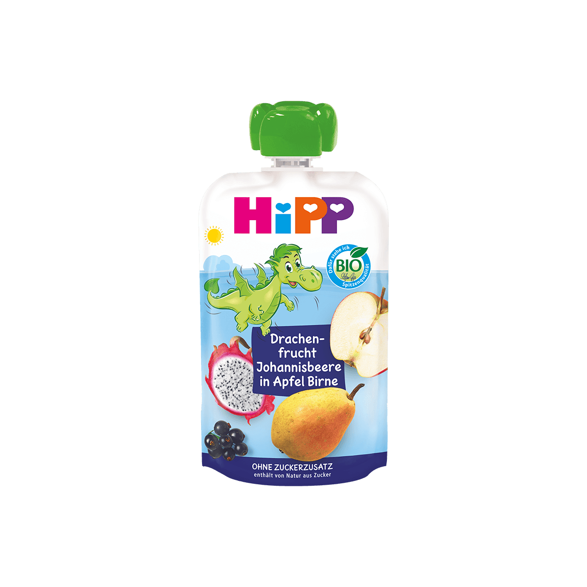 Bio Hipp Hippis Drachenfrucht-Johannisbeere in Apfel-Birne ohne Zuckerzusatz ab 1Jahr 100g
