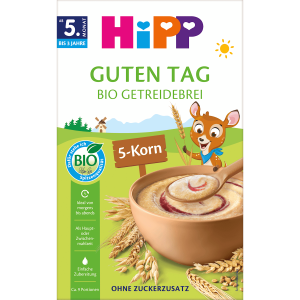 Bio Hipp Getreidebrei 5-Korn ungesüßt ab dem 6.Monat 200g