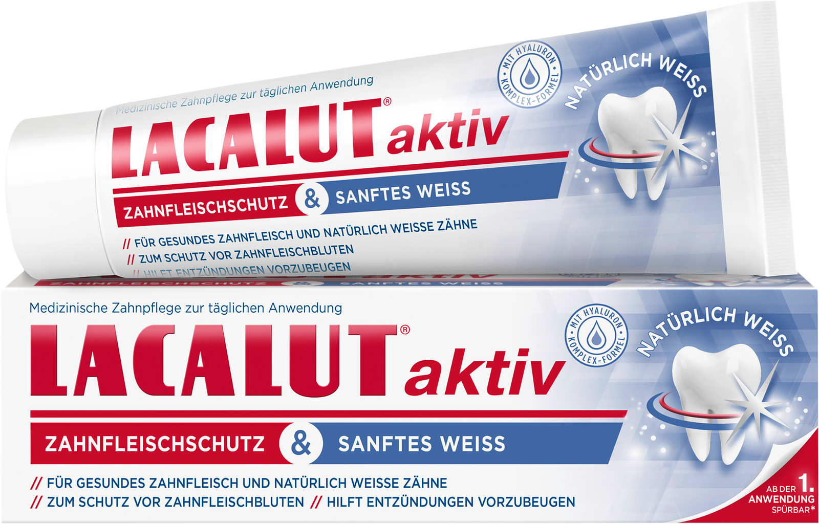 Lacalut Aktiv Zahncreme Zahnfleischschutz&Sanftes Weiß 75ml
