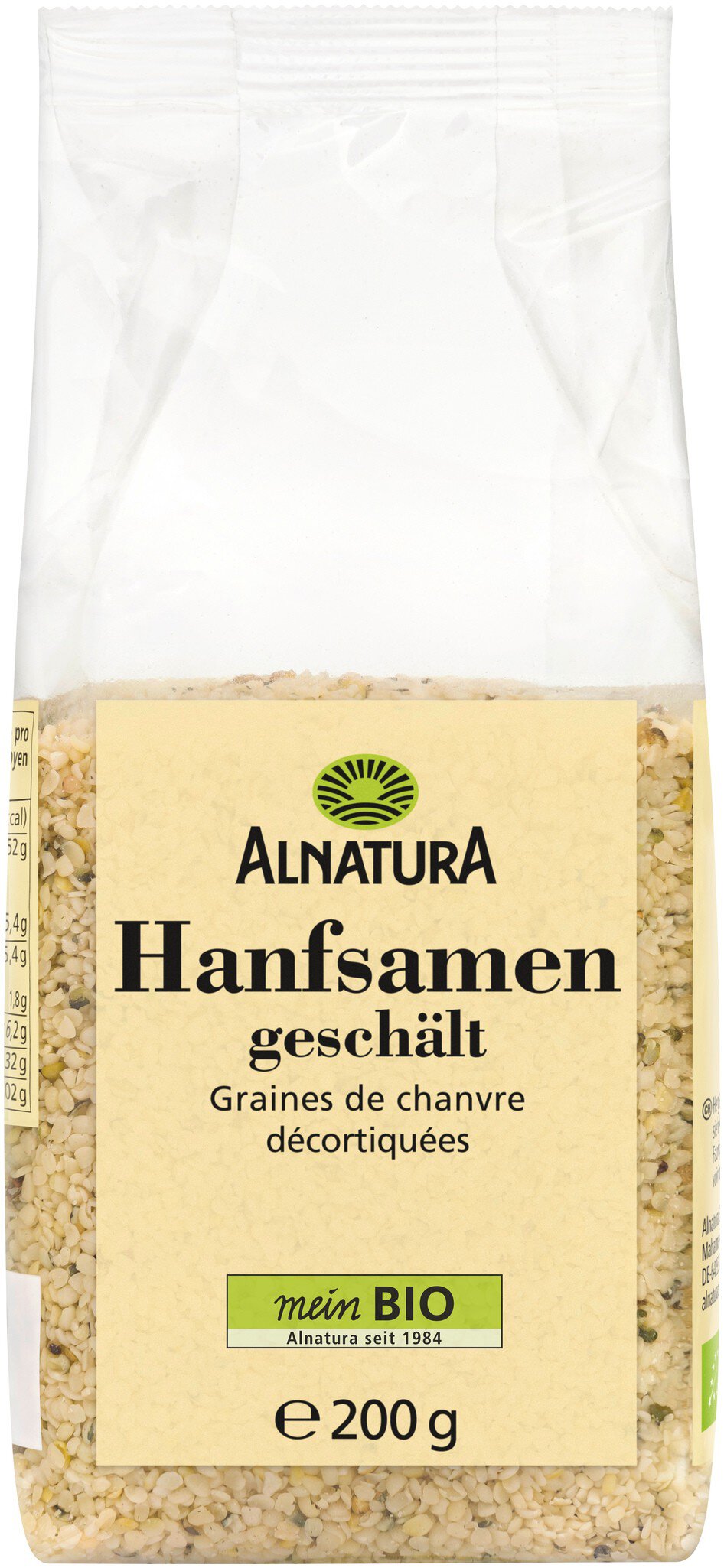 Bio Alnatura Hanfsamen geschält 200g