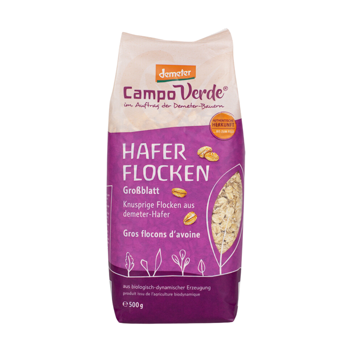 Demeter Campo Verde Haferflocken Großblatt 500g