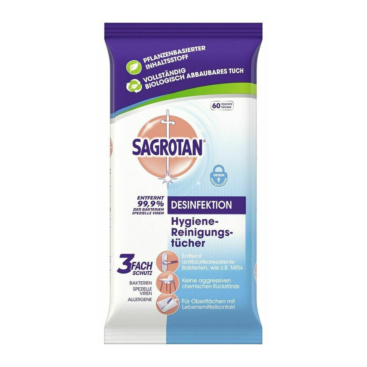 Sagrotan Hygiene-Reinigungstücher 60ST