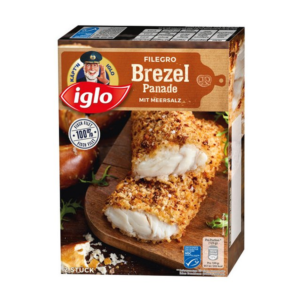 MSC Iglo Filegro Brezel Panade mit Meersalz 250g