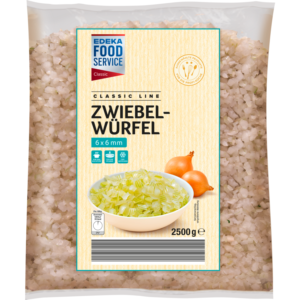 EDEKA Foodservice Classic Zwiebelwürfel 6x6mm 2,5kg