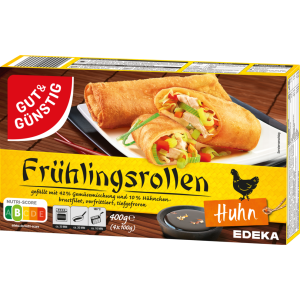 GUT&GÜNSTIG Frühlingsrollen mit Hähnchenbrustfilet 4x100g