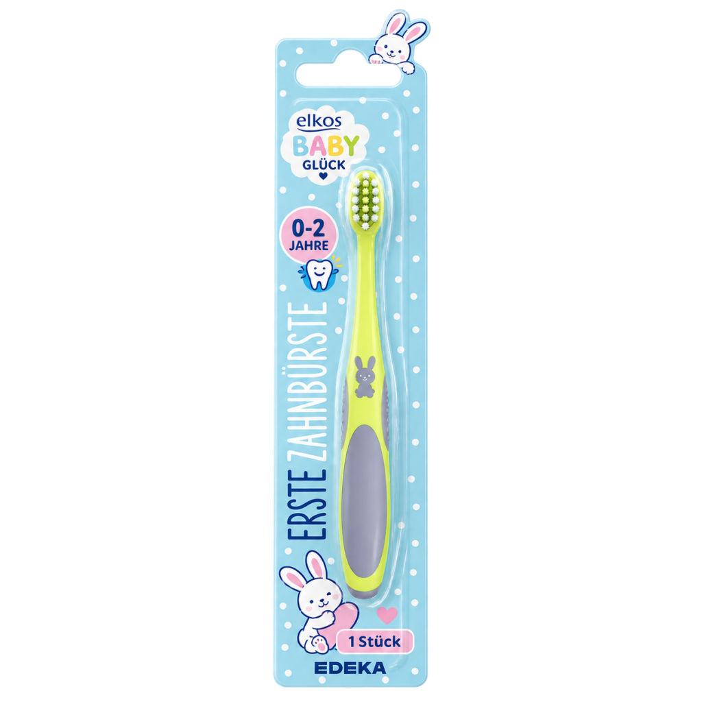 EDEKA elkos Baby Glück Zahnbürste Erste Zähnchen 1ST