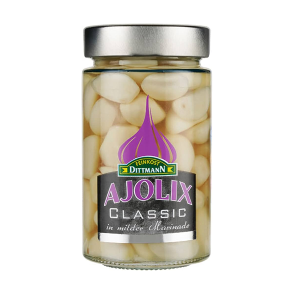 Feinkost Dittmann Ajolix Classic Knoblauch in salzig-sauer Lake 235g