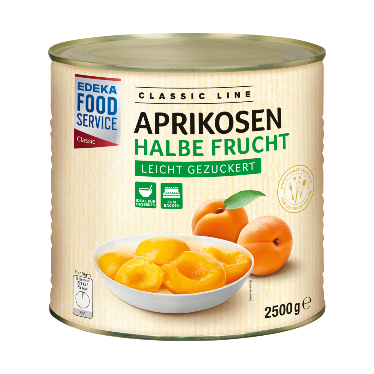 EDEKA Foodservice Classic Aprikosen halbe Frucht leicht gezuckert 2500g
