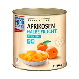 EDEKA Foodservice Classic Aprikosen halbe Frucht in Wasser 2550g